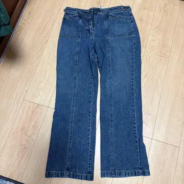 구제 빈티지 스트레이트 데님 다크 블루 L 사이즈 90s 해외 구매