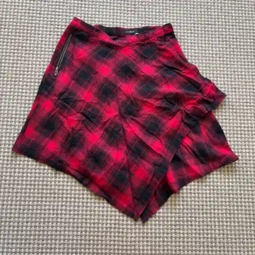 00s civarize 랩 스커트 옴브레 체크 넘버나인