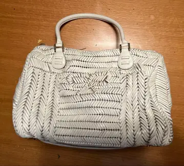 새상품급 안야 힌드마치 시드니 뜨개질 핸드백 화이트