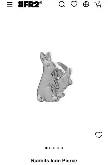 Rabbits Icon Pierce fr2 실버 귀걸이