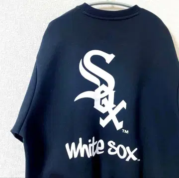 시카고 화이트삭스 트레이닝복 맨투맨 영문 로고 백 프린트 M