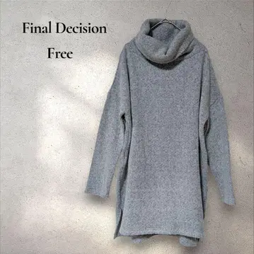 [ Final Desion ] 니트 튜닉 터틀 그레이