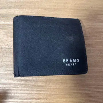 BEAMS HEART 블랙 접이식 지갑