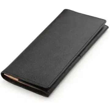 프리즘 가죽 시리즈 롱 지갑 블랙