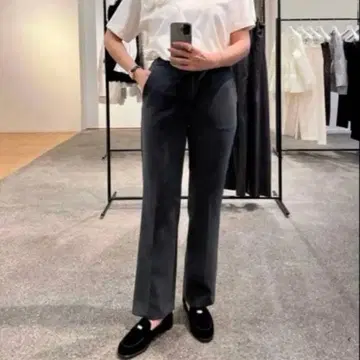 OHGA BIKYAKU PANTS 플레어 차콜 그레이 M