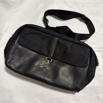 agnes b. 아그네스베 숄더백 소가죽 나일론 블랙