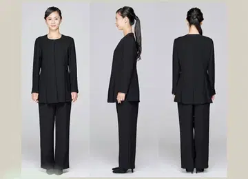 블랙 팬츠 수트