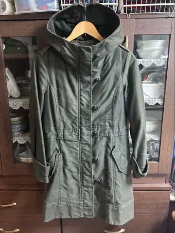 MACPHEE 후디드 코트 38 카키 새상품급