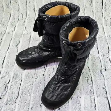 ellesse 블랙 나일론 스노우 부츠