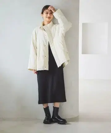 화이트 다운 자켓 프리 사이즈