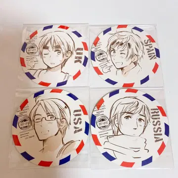 헤타리아 애니메이트 페어 특전 에어메일풍 코스터 묶음 판매