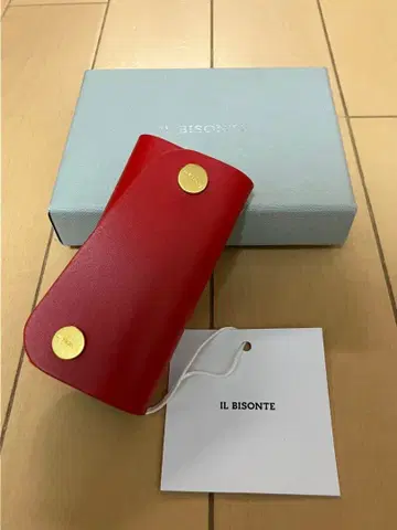 IL BISONTE 가죽 키케이스 레드