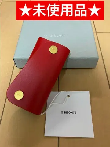 IL BISONTE 가죽 키케이스 레드