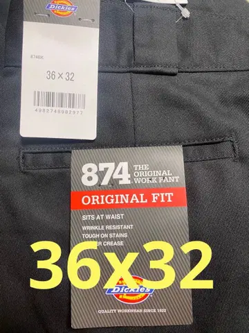 디키즈 874 오리지널핏 블랙 팬츠 36 x 32