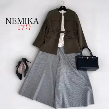 NEMIKA by Leilian 네미카 하운드투스 와이드 팬츠 3XL