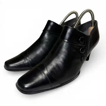 [새상품급] REGAL 천연 가죽 스퀘어토 부티 24cm 블랙