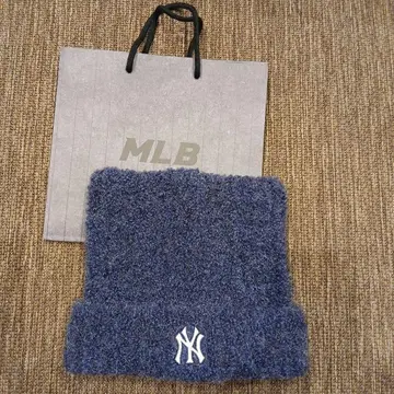 MLB 니트 모자 네이비 카리나