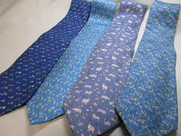 [ Salvatore Ferragamo ] 동물 패턴 넥타이 세트 4개