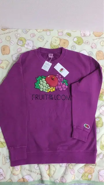 미사용 새상품 FRUIT OF THE LOOM 보라색 맨투맨