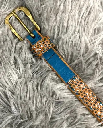 스터드 장식 가죽 벨트 75-85cm