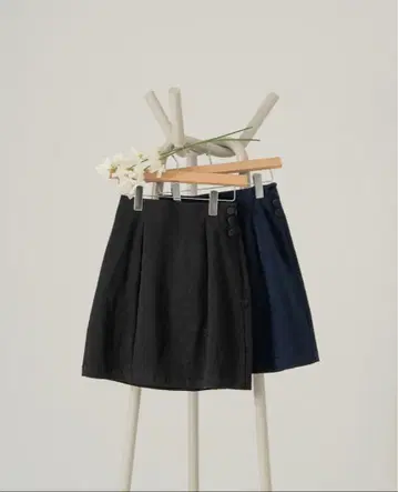 hinari 하이웨스트 데님 코쿤 스커트 네이비 FREE 사이즈