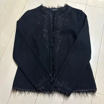 COMME CA DU MODE 자수 디자인 노카라 자켓