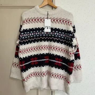 [ 새상품 ] ZARA 노르딕 스웨터 페어아일 패턴