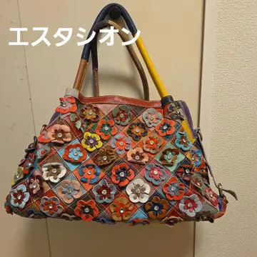 [에스타시온] 새상품급 꽃무늬 패치워크 토트백