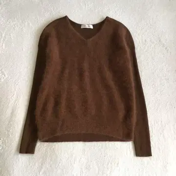 Demi-Luxe BEAMS 플러피 V넥 니트 브라운 FREE