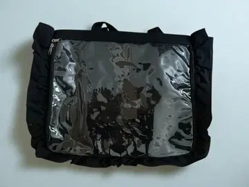 프릴 달린 이타백 블랙 클리어 포켓 사양