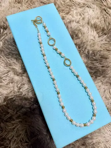 펄 목걸이 만텔 [n440-gold] 실버 캐샤