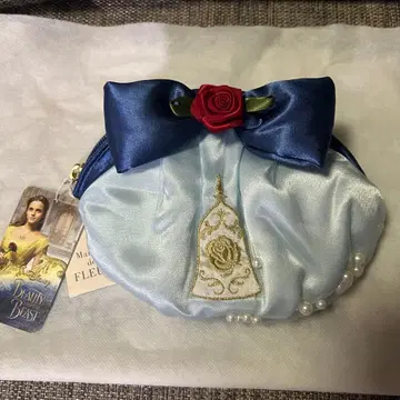 택 포함 새상품 초레어 메종 드 플뢰르 미녀와 야수 벨&로즈 리본 파우치