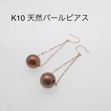 [ 새상품 ] K10 펄 귀걸이 8.5mm 체인 흔들림 고급