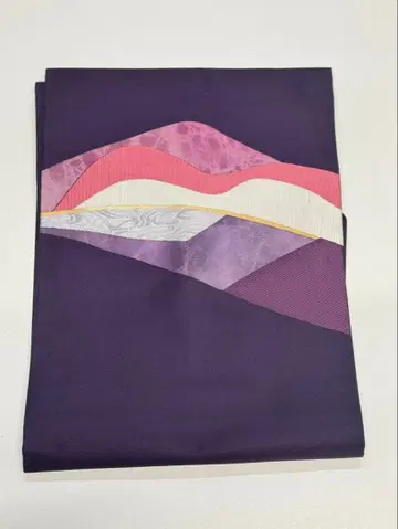 나고야 오비 보라색 파상 무늬