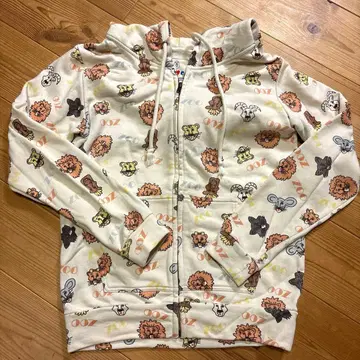 wc 더블씨 후드티 애니멀 무늬