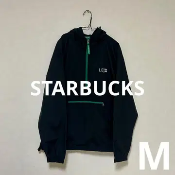 스타벅스 아노락 후드티 블랙 패커블 폴리에스테르제