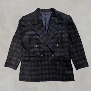 체크 무늬 더블 테일러드 자켓 구제 의류 성인 노움코어
