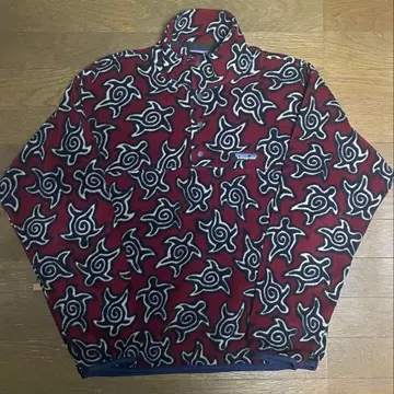 90s 캐나다제 patagonia 플리스 젠 터틀 빨간색 올 패턴