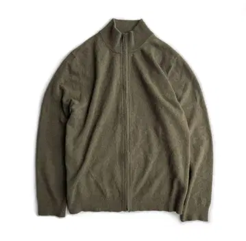 LANDS' END/cashmere zip-up sweater