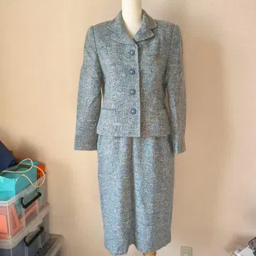 마이로브 트위드 셋업 블루 9호 일본제