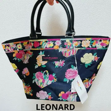 LEONARD 플라워 프린트 토트 백