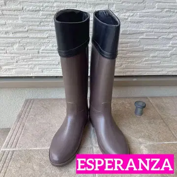 ESPERANZA 에스페란자 레인부츠 롱 부츠 브라운 블랙