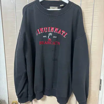 Cincinnati Bearcats 블랙 맨투맨 XL