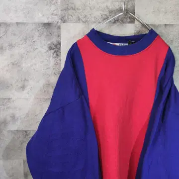 맨투맨 트레이닝복 블루 x 레드 M A29,6