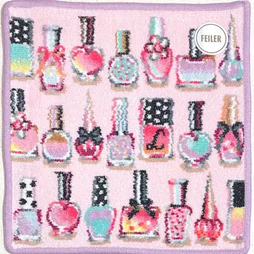 페이러 타월 손수건 라브라리 폴리쉬 페일 핑크 x 퍼플