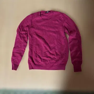 UNIQLO 캐시미어 100% 빨간색 긴팔 스웨터 M