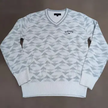 Callaway 그레이 계열 V넥 스웨터 M