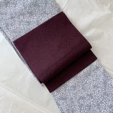 워셔블 기모노 코몬 명주 형염 담자색 여름 기모노 이시키아테 부착