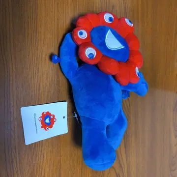 파랑과 빨간색 사자 봉제 인형 본체