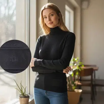 누메로벤투노 / 니트 / 터틀넥 / 가죽 패치 / 근년 디자인 가죽 패치